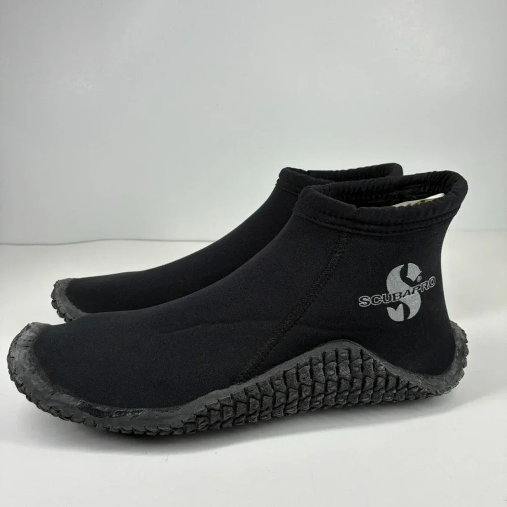 SCUBAPRO Delta Short 3 Men's US 8 Black Neoprene Slip-On Dive Boots Wetsuit Shoe